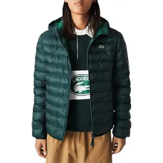 Lacoste Herren Grüne Jacke nässeabweisend winddicht gefüttert hoher Kragen - Grün - S/M