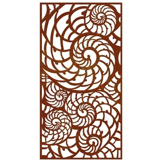 vidaXL Garten-Wanddeko 105x55 cm Cortenstahl Muschel-Design