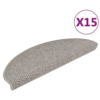 vidaXL Treppenmatte 65 x 21 cm Grau