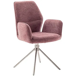 MCA Furniture Esszimmerstuhl GREYTON Polyester rot 2er Set