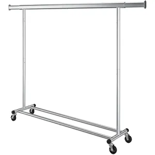 Songmics Kleiderständer auf Rollen 200 x 161,5 x 45 schwarz
