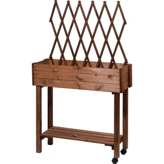 Rollbares Hochbeet mit Rankhilfe, Tischbeet für Terrasse & Balkon   versch. Farben