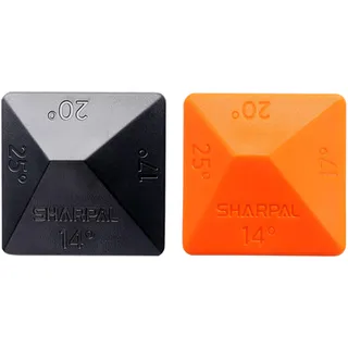 SHARPAL 196N 2er-Pack 4-in-1 Wetzstein Messer Schleifhilfe zum Schärfen von Messern per Schleifstein für Winkel 14°, 17°, 20°, 25°