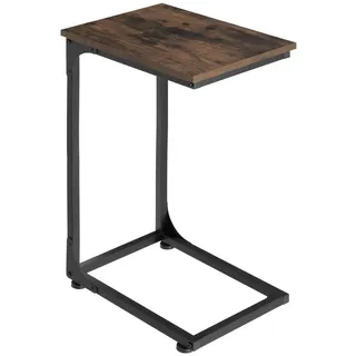 Tectake Beistelltisch Braun Holz Metall 30 x 63 x 40 cm