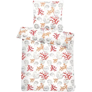 APELT Coral Gots Korallen und Muscheln Rot 155 x 220 cm + 80 x 80 cm