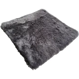 Merino-Lammfell Sitzkissen 40x40 cm (Grau) – weiche Sitzauflage aus echtem Lammfell, dekorativ & temperaturausgleichend, für Stuhl, Bank, Hocker, Sofa – pflegeleicht