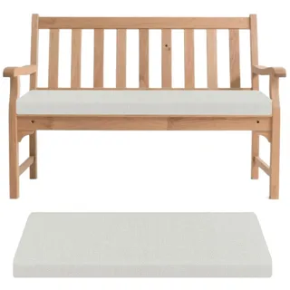 Generisch Bankauflage, Abnehmbarem Sitzkissen Banks, rutschfeste Gartenbank Auflage, Waschbar Sitzauflage Banks für Innen Outdoor Fensterbank Couch ban k Eckbank Auflagen,Weiß,120x40x5cm