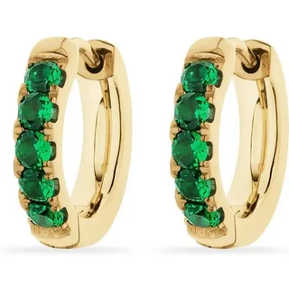 FAVS Creolen 88589611 gelbgold Edelstahl 10 Zirkonia