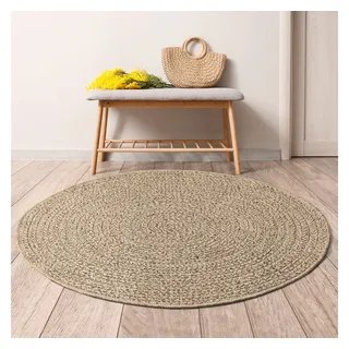 furnicato Teppich 160 cm Jute-Optik Innen und Außen, Runde braun