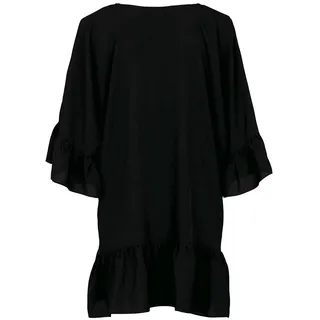 Strandkleid ROSA FAIA "Style Akalani" schwarz Damen Kleider Strandkleider kurzes, weich fallendes Oversize Kleid, Cover-Up