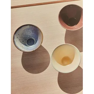 OYOY L300693, Schüssel-Set, Rund, Steingut, Terrakotta, Beige, Blau, Terrakotta, Persönlich, 110 mm - Beige/Blau/Orange