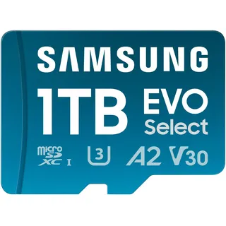 Samsung EVO Plus (1000 GB, microSDXC, UHS-I, Speicherkarte Weiss, Blau