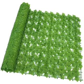 Efeu Sichtschutz Outdoor Wetterfest Privacy Screen Künstliche Hecke Paravent 1x5m 1x10m Grüner Zaun Sonnenschutz Balkon Terrasse Gartensichtschutz Kunstpflanzen Brise Außenansicht(Color:Style 1,Size:1