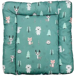 TupTam Wickelauflage TupTam Baby Wickeltischauflage mit Baumwollbezug Gemustert bunt|grün 75 cm x 80 cm