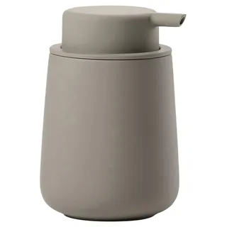 Zone Denmark Nova One Seifenspender fürs Badezimmer, Spender aus Keramik für Handseife/Flüssigseife, Durchm. 8 cm, Höhe 11,5 cm, Fassungsvermögen 250 ml, Taupe