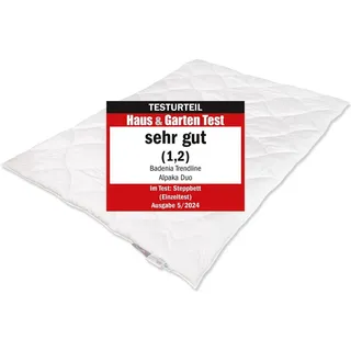 Badenia Trendline Alpaka Bettdecke warm 155 x 220 cm Testurteil Haus & Garten Test (1,2) | Weiß