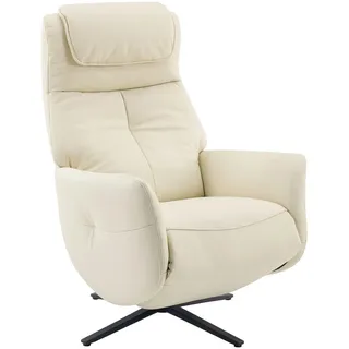 Xora Massagesessel, Beige, Metall, Textil, Leder, Echtleder, Rindleder, 77x113x90 cm, Relaxfunktion, Liegefunktion, Netzbetrieb, Massagefunktion, Wohnzimmer, Sessel, Massagesessel