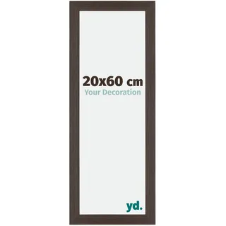 yd. Bilderrahmen 20x60 cm Eiche Dunkel - MDF Rahmen Mura | Your Decoration, Acrylglas aus Kunststoff, Wandmontage, Geeignet für Fotos, Poster und Puzzles, Made in Holland