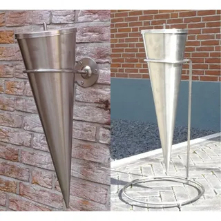 Edelstahl Gartenfackel Bodenfackel Wandfackel Cylinder Fackel 65cm hoch Brenngel