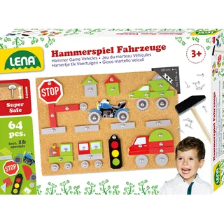 Lena Hammerspiel Fahrzeuge mehrfarbig