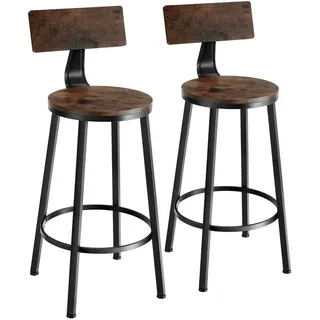 Tectake Barhocker Poole 54 x 54 x 101,5 cm Braun