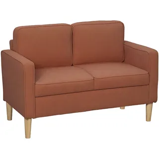 Homcom Couch 2-Sitzer Corduroy Orange
