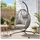 oval Grau 1-Sitzer mit Gestell