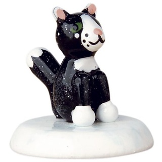 Hubrig-Volkskunst Winterkinder Katze schwarz Höhe 2,5cm