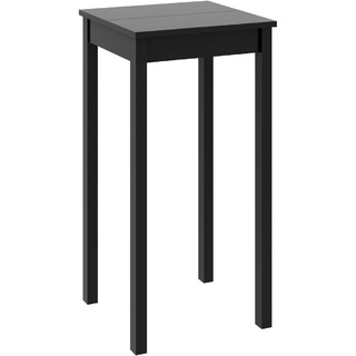 vidaXL Bartisch, Tisch für Küche Essbereich, Bistrotisch für kleinere Wohnungen, Stehtisch Esstisch Tischplatte aus MDF, Modern, Schwarz