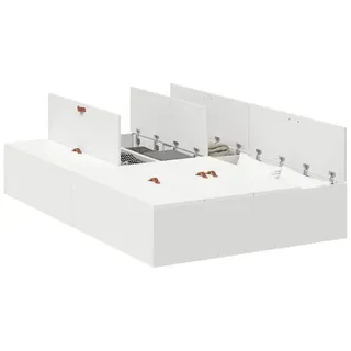 vidaXL Aufbewahrungsbettgestell 120 x 200 cm Weiß
