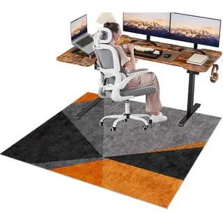 Schreibtischstuhl Unterlage Bodenschutzmatte Bürostuhl Matte Gaming Teppich 140 x 160 cm Mehrzweck-Stuhlteppich für zu Hause Büroteppich kratzfeste Stuhlunterlage für Harten Boden, Laminat, Fliesen