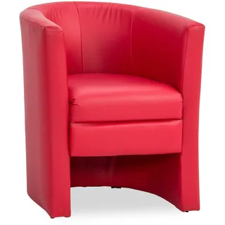 Sessel BAKIRA (BHT 73x78x60 cm) - rot - BHT 73x78x60 cm