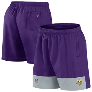 Sporthose FANATICS "Fanatics Shorts Minnesota Vikings Woven", Herren, Gr. M, US-Größen, lila (blau), Popeline, 100% Nylon, Hosen Sporthose
