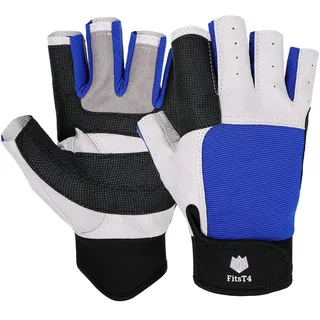 FitsT4 Sports Segelhandschuhe mit 3⁄4-Finger und Idealem Griff für Segeln, Yacht, Segelsport, Paddeln, Kajak, Angeln, Fischen, Dinghy, Schlauchboot, Wassersport mit Booten