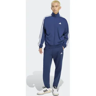 adidas 3 Stripes Fleece Trainingsanzug Team Navy Blue/White XL
