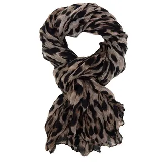 Ella Jonte Modeschal, leichter Leopardschal - Modisches Accessoire mit Animalprint - Viskose beige|braun