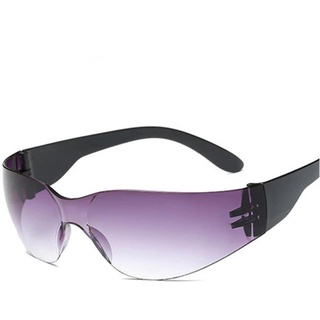 CSRP Neue Radsport-Sonnenbrille Outdoor-Sport Radsportbrille Windschutzbrille Unisex-Brille Randlos Sport Reiten-Lila