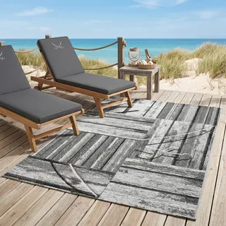 Sansibar Rantum Beach SA-023 Outdoor-Teppich 120 x 180 cm Grau