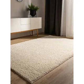 benuta basic Soho Hochflorteppich 60 x 120 cm Weiß