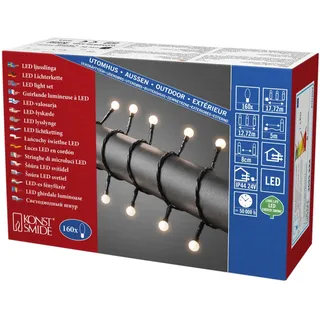 Konstsmide LED Globelichterkette 160 Dioden 18 m Warmweiß