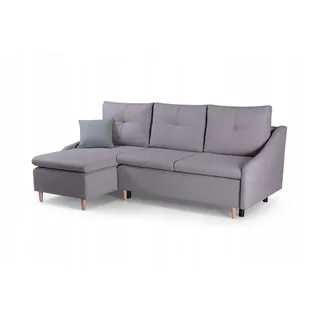 Modernes skandinavisches Ecksofa NORDIC (Hellgrau - Baku 04 + 11) - Hellgrau