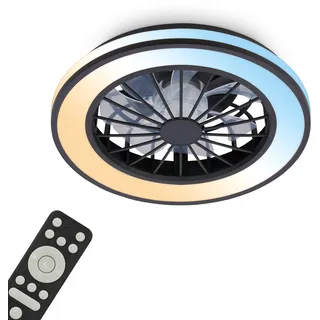 Briloner Deckenventilator 38 cm Schwarz