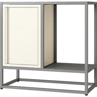 [en.casa] Burlöv 70 x 72 x 35 cm Grau/Weiß