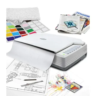 Plustek A320E Opticpro Scanner, 30,5 x 43,2 cm Scanbereich, 800 dpi Scan-Auflösung, 400 mm Länge, 623 mm Breite, 140 mm Höhe