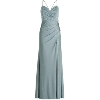 Vera Mont Abendkleid Glitzer-Look Blau/Silber 40