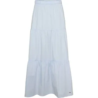 Tommy Hilfiger Midirock aus Popeline mit Schößchen, Shimmering Blue, M - M