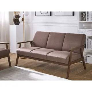 3-Sitzer Sofa braun Retro-Design ASNES