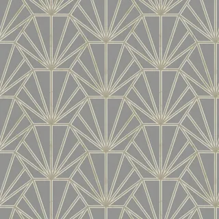 Bricoflor 20er Jahre Tapete in Grau und Gold Art Deco Tapete für Wohnzimmer und Schlafzimmer Elegante Vliestapete mit Geometrischem Muster