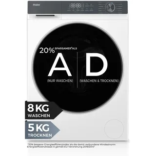 Haier G3 Serie HWD80-BP14637T Waschtrockner (8 kg / 5 kg, 1330 U/min)