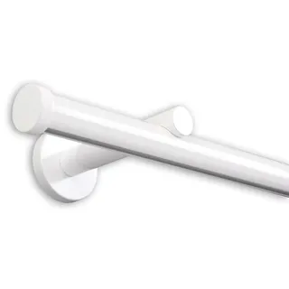 deco-raum Vorhangstange Kappe 1-läufig Ø 20 mm 100 cm Weiß